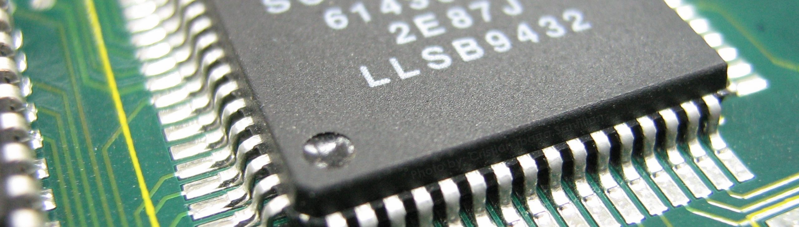 Close up of microchip